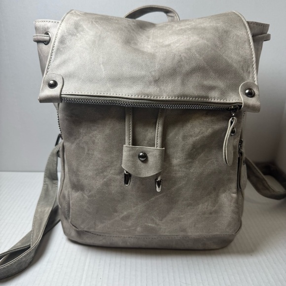 Bag College wind backpack Women Soft mini Packet Preppy Style fresh Gray - Picture 1 of 16